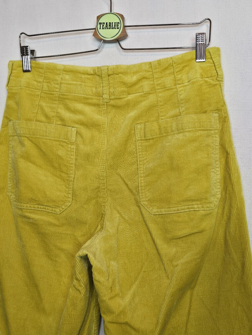 Maeve The Colette Wide-Leg Corduroy Pants Yellow Size 31 - Picture 7 of 11